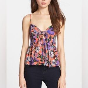 Leith Floral Tie front tank S
